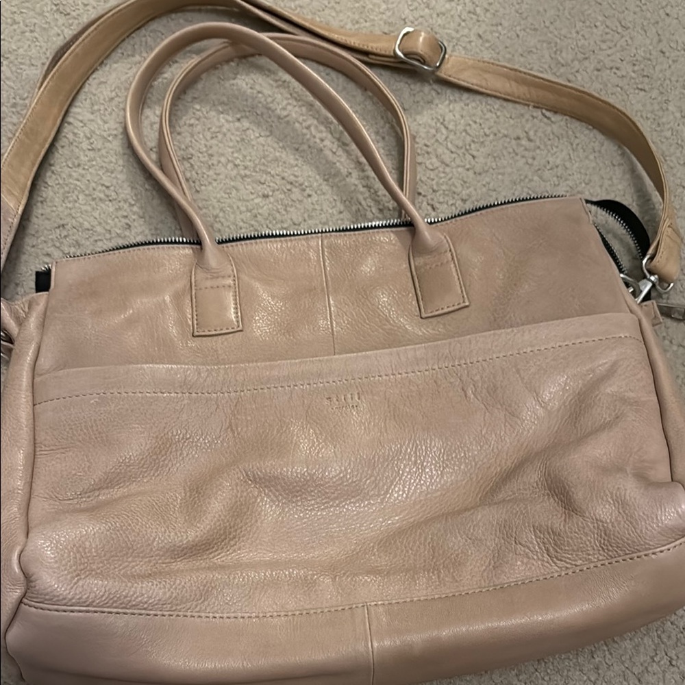 Still Nordic Elegant Tan Leather Tote Bag